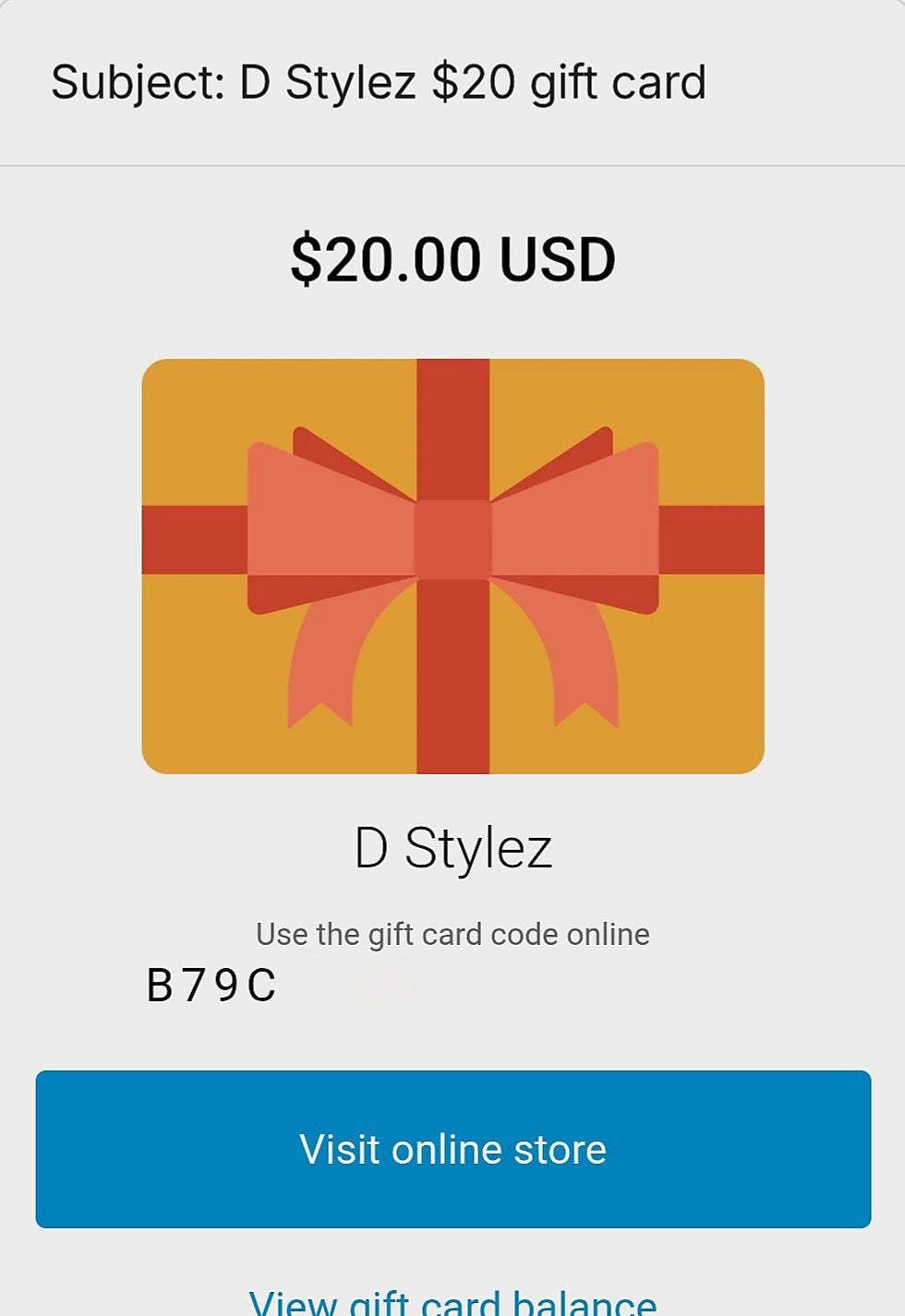 GIFT CARDS ARE HERE!