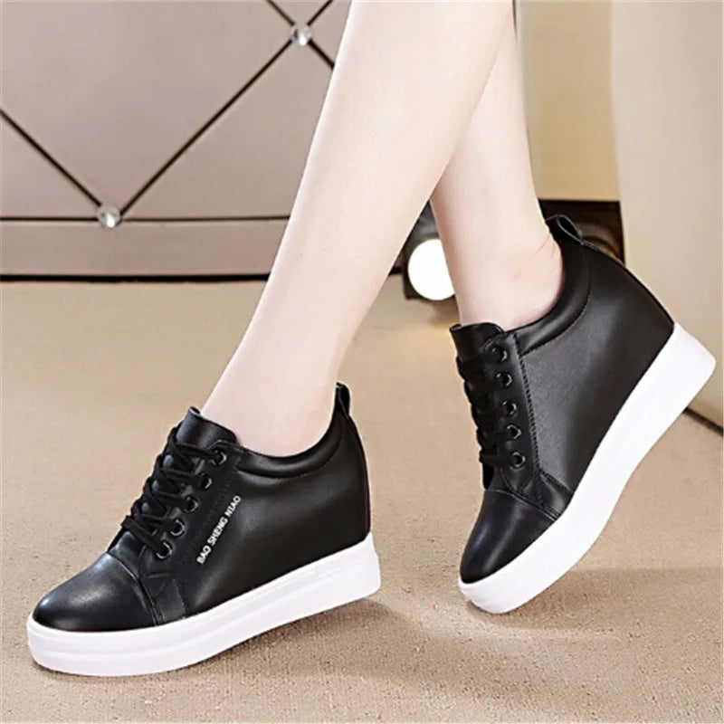 Spring and Autumn Waterproof Wedges - Casual Shoes Platform Sneakers
