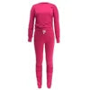 2020 Autumn Women's Sports Tight Sweater Outfit 2 Piece Set  Stacked Pants Two Piece Set