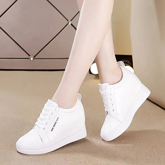 Spring and Autumn Waterproof Wedges - Casual Shoes Platform Sneakers