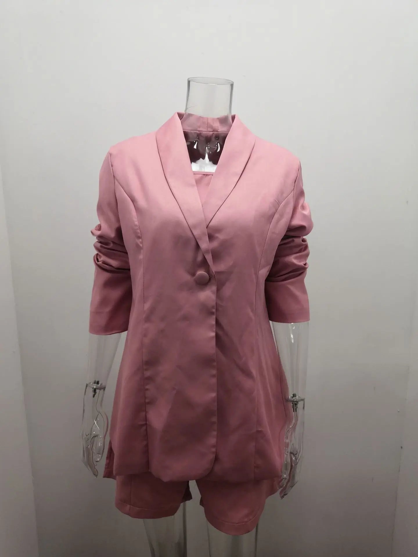 Fashion Shorts+Vest+Blazer 3 Piece Suits Set  for Women V-Neck Long Sleeve Ladies Suits Office Wear Blazer Set for Women