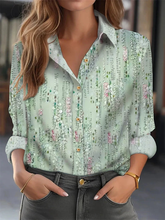 Fashion Elegant Loose Blouse Woman Long sleeve Casual Woman Shirt Temperament Woman Shirt Weekend Top