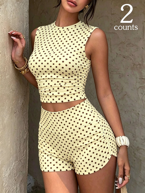Amina - Polka Dot Two Piece Set