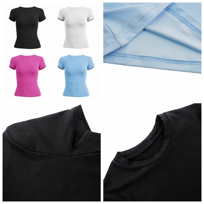 Short Sleeve Slim Fit Tops