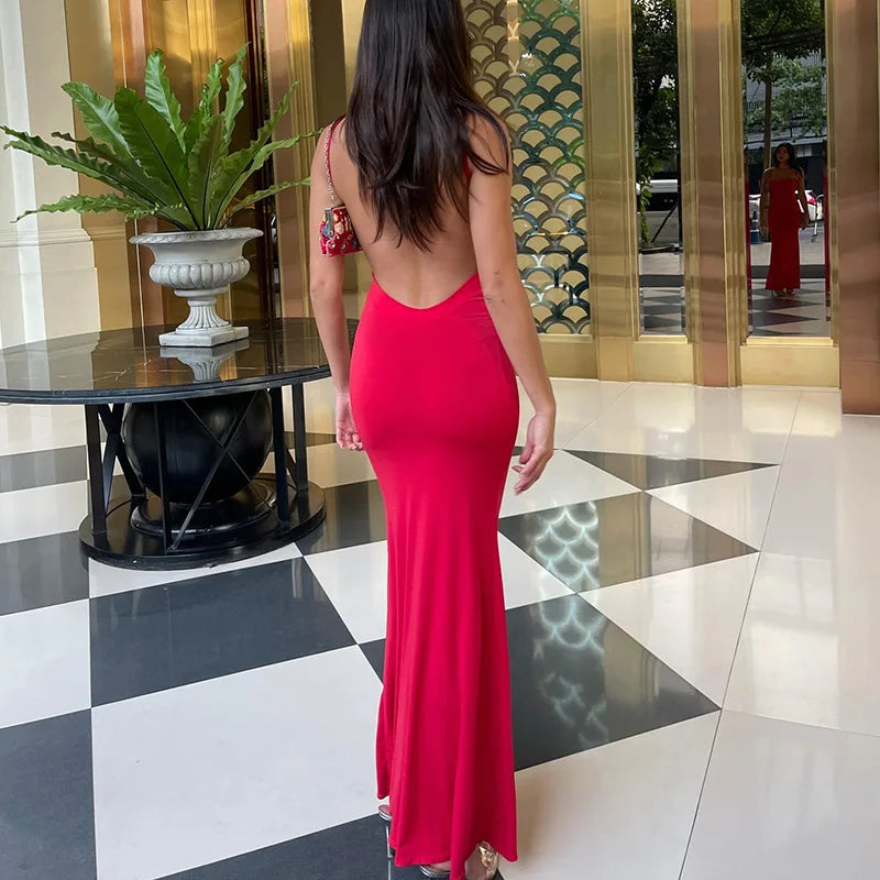 Women Party Club Evening Streetwear Birthday Bodycon Long Dress 2024 Summer Clothes Wholesale Items For Business Y2k Dress