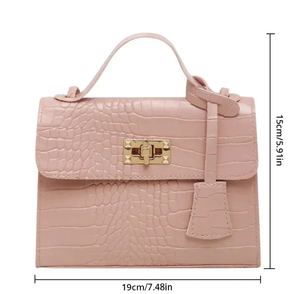 Women's Bag with crocodile imprint