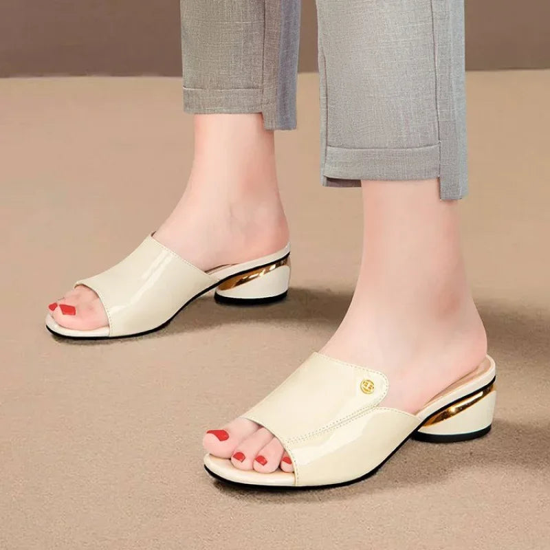 Soft Leather Ladies Comfortable Sandals