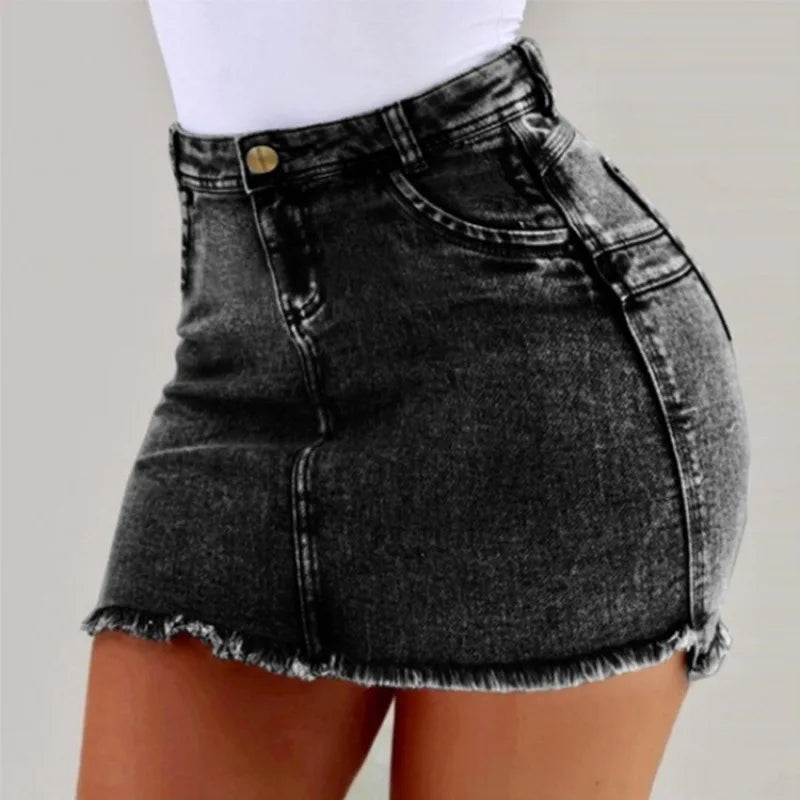 2025 Mini Skirt Women's Wash Mini Female Short Skirts Summer Women's Sexy Denim Skirt Skirts for Women Knee Length Casual