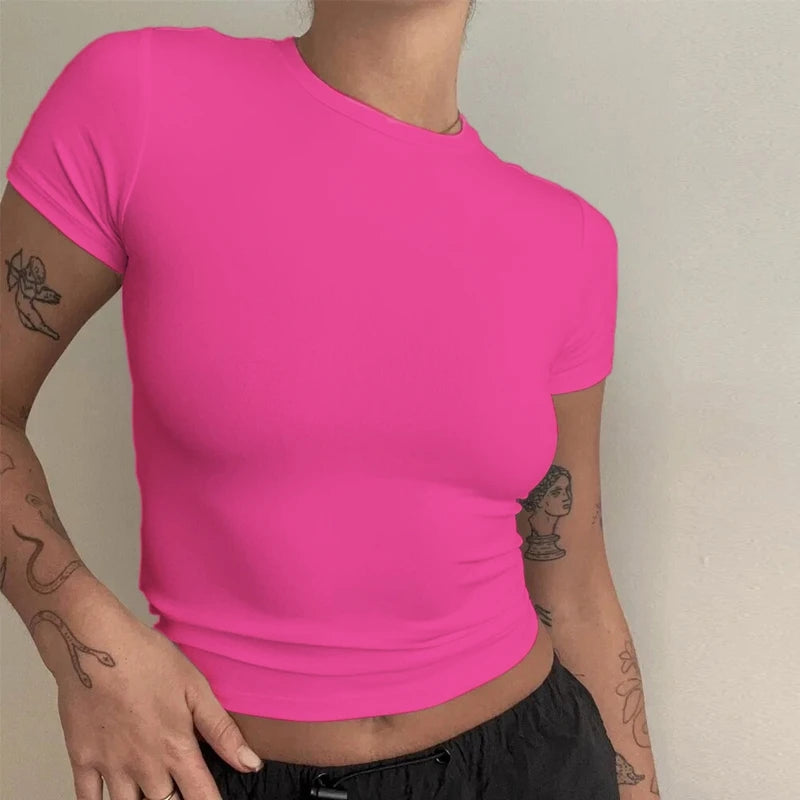 Short Sleeve Slim Fit Tops