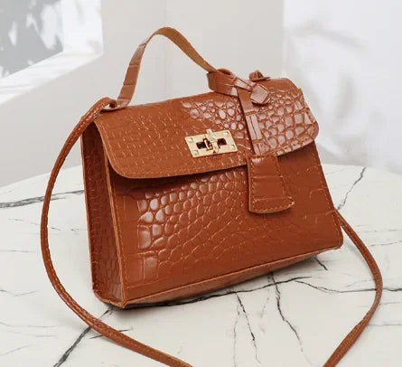 Women's Bag with crocodile imprint