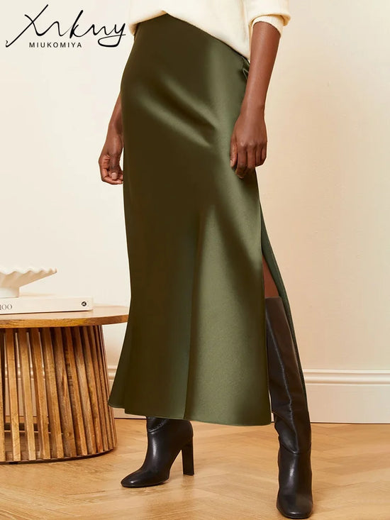 Long Satin Skirts For Women