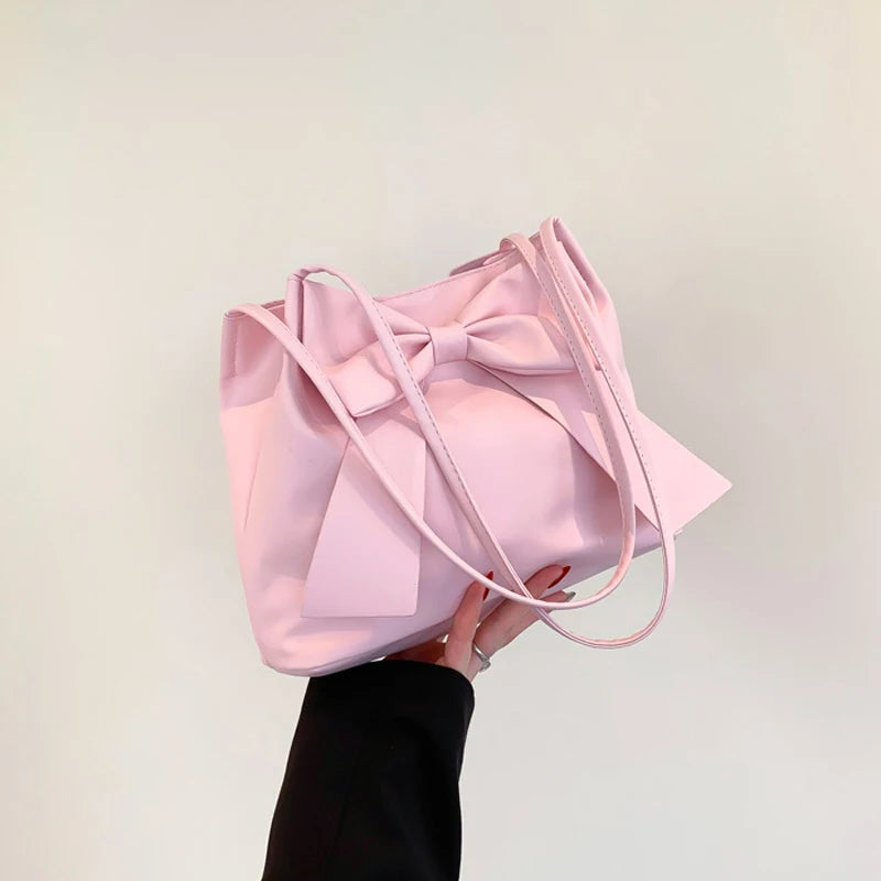 Fashion Bow Handlebags For Women Shoulder Bags Leisure Armpit Bag Shopping Versatile Bags Dumpling Handbag Female Hand Bags
