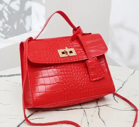 Women's Bag with crocodile imprint