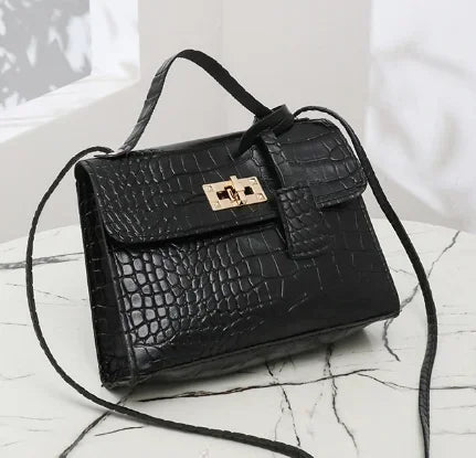 Women's Bag with crocodile imprint