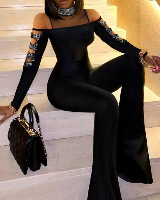 Zora - Sexy Slim Fit Bright Diamond Jumpsuit