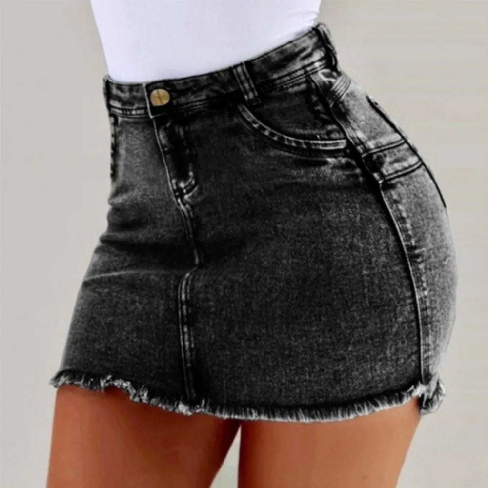 2025 Mini Skirt Women's Wash Mini Female Short Skirts Summer Women's Sexy Denim Skirt Skirts for Women Knee Length Casual