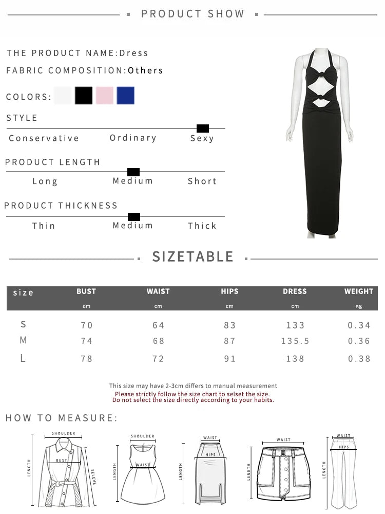 Hollow Out Women Maxi Dresses