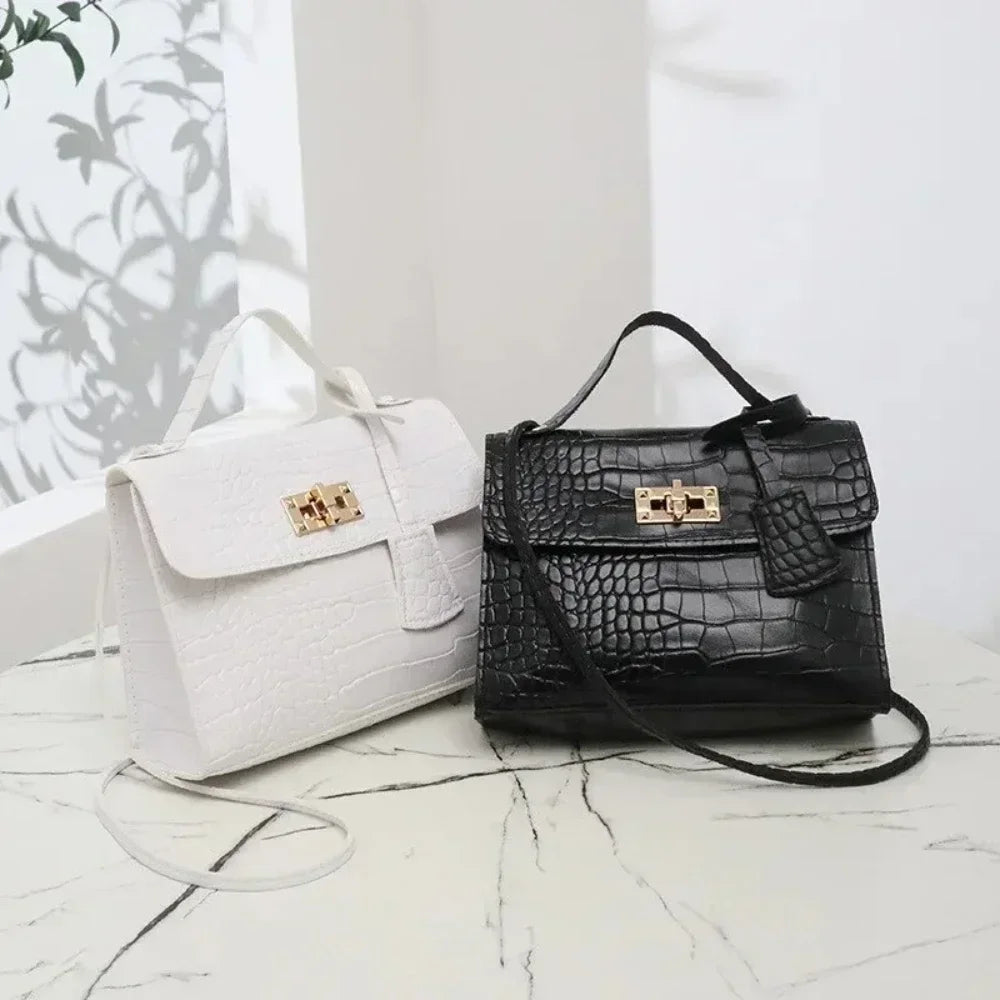Women's Bag with crocodile imprint