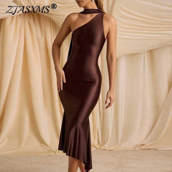 Oudina One-shoulder Backless Party Dress
