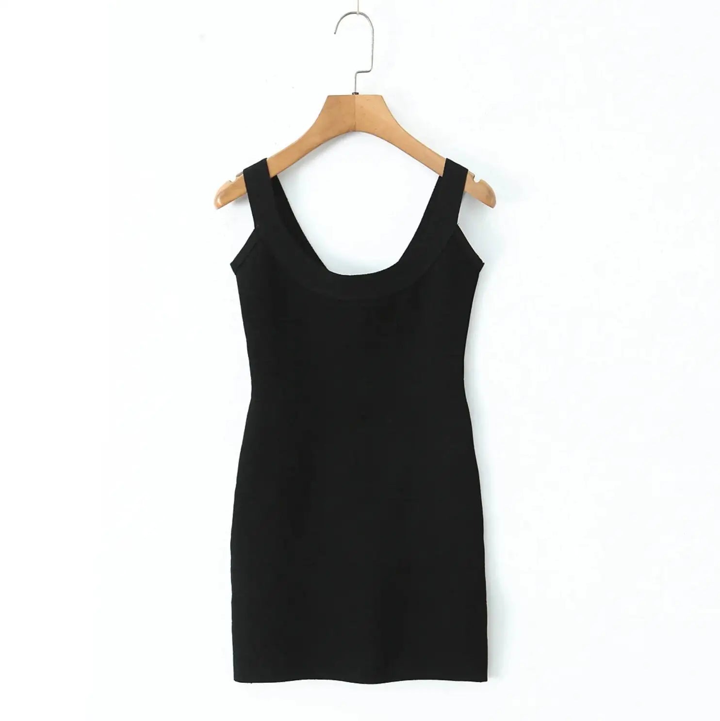 2025 Sexy O neck Knitted Mini Sling Dress Women Zipper Back Package Hips Short Tank Dresses Skinny Robe Orange Pink