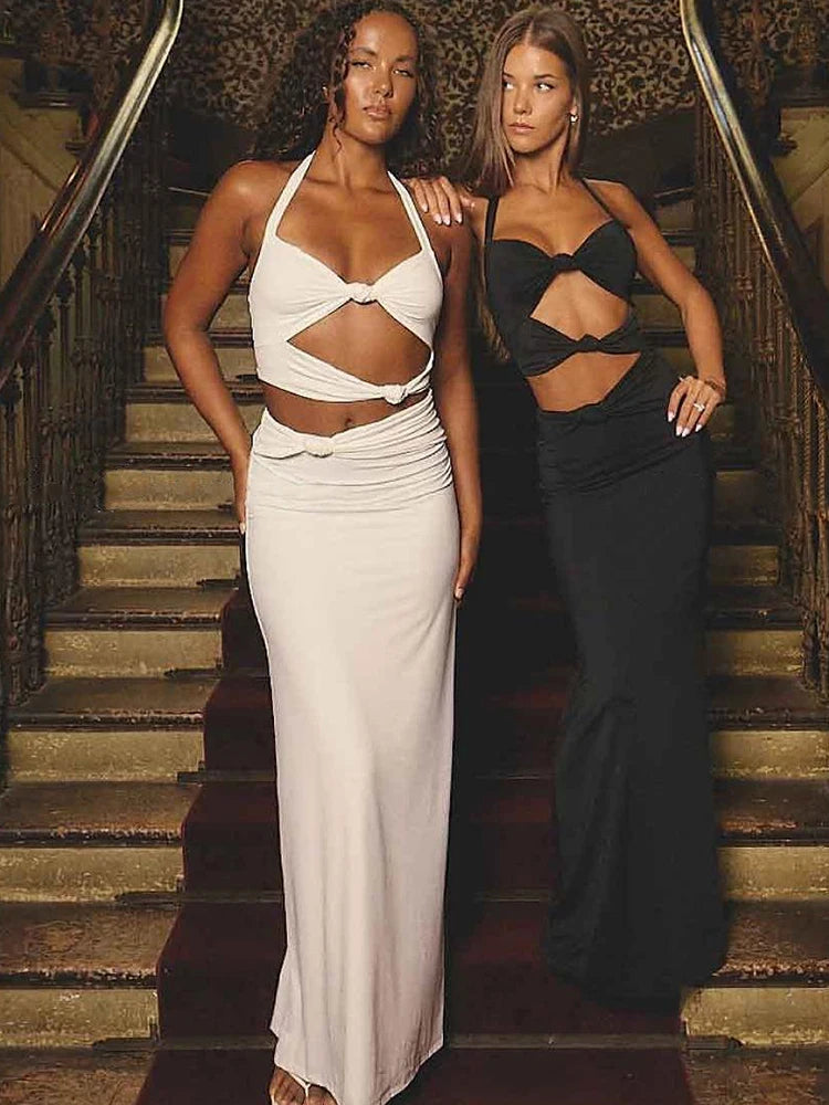 Hollow Out Women Maxi Dresses