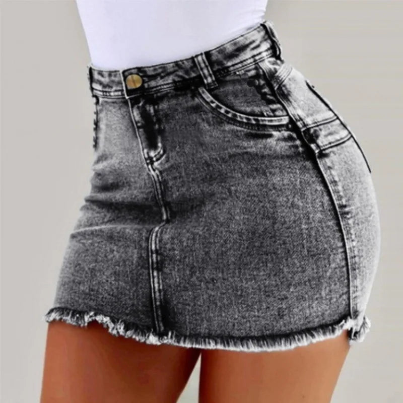2025 Mini Skirt Women's Wash Mini Female Short Skirts Summer Women's Sexy Denim Skirt Skirts for Women Knee Length Casual