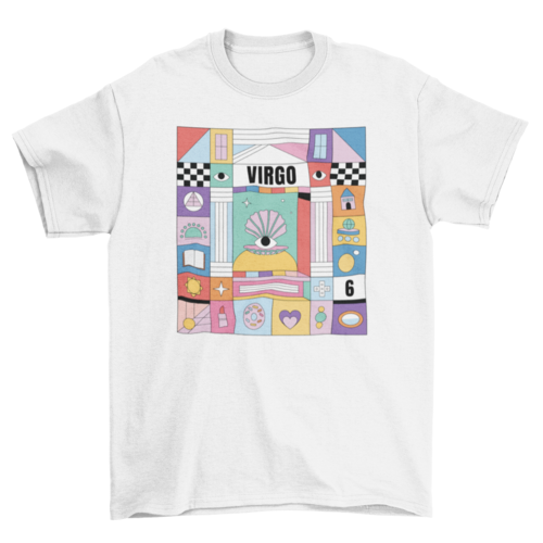 Virgo colorful zodiac sign t-shirt